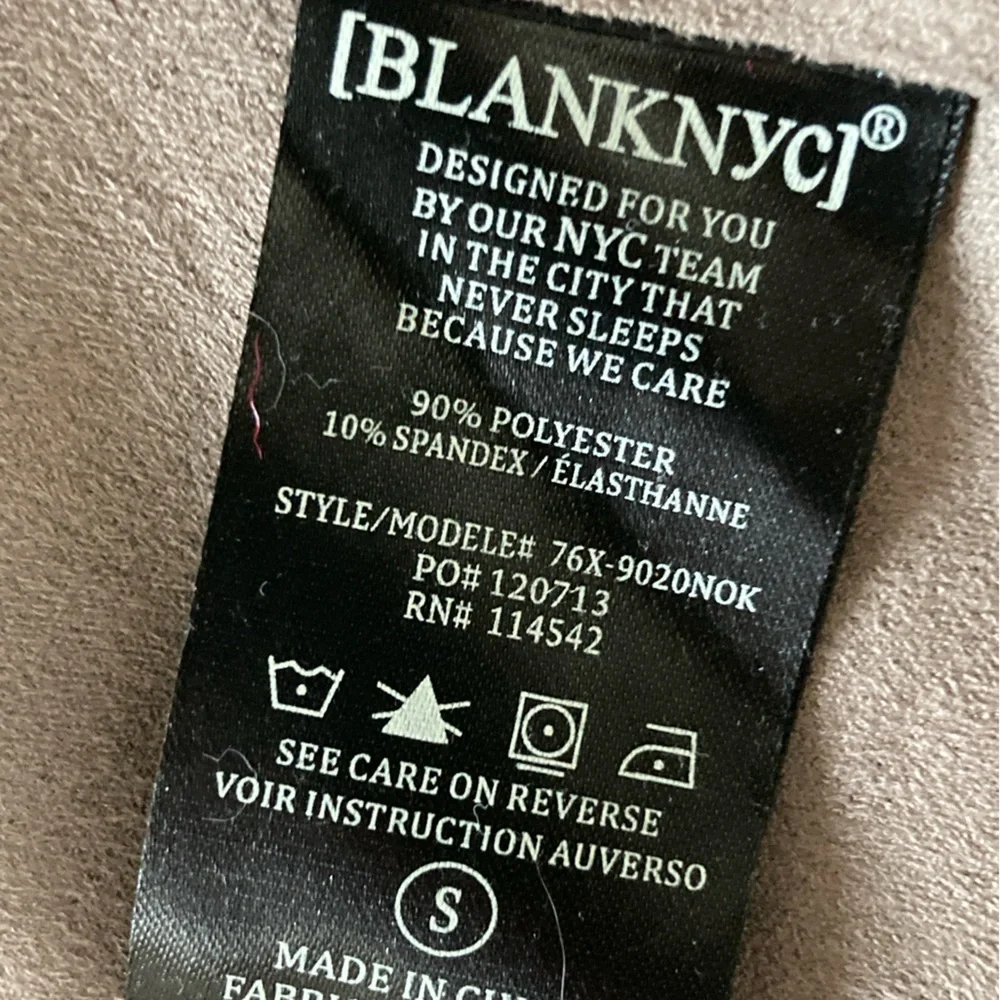 Blank NYC Faux Suede Drape Front Jacket Small - Picture 6 of 9